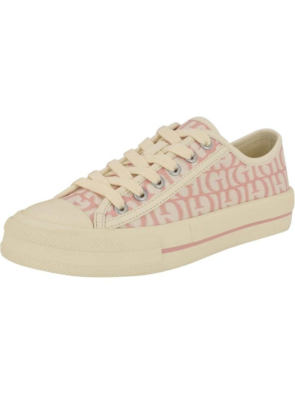 Womens Medium Pink Polyurethane Guess Carey G Pattern Casual Fashion Sneakers